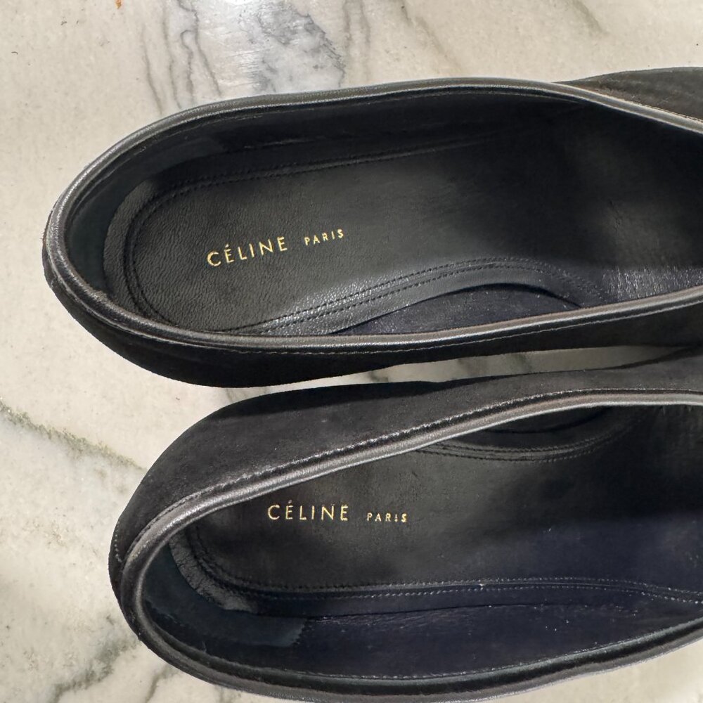 Old CELINE Phoebe Philo Era Black Suede Pumps 36 - Picture 2 of 8